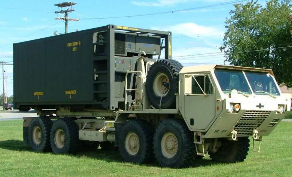 Military Refrigerated A-Frame Container on HMETT Truck