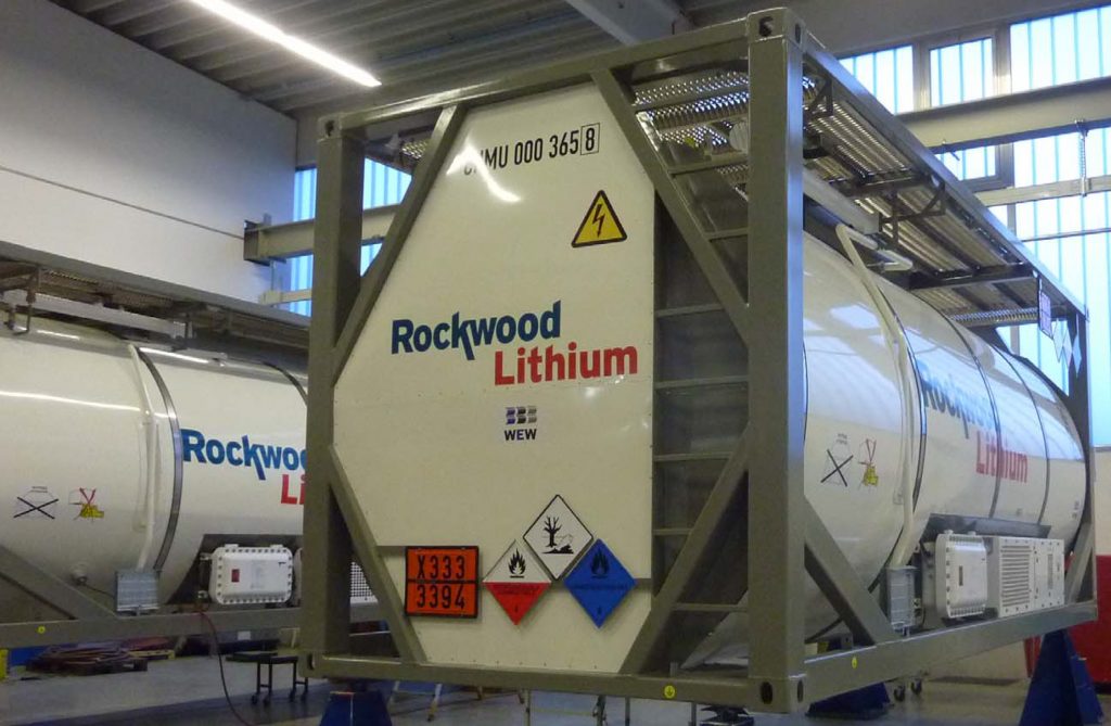 7 kW Tank Container Refrigeration Unit attached to a Rockwood Lithium tank