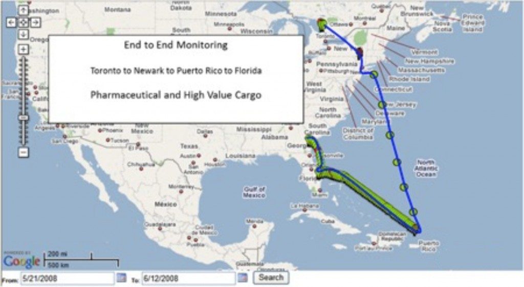 Map graphic showing end-to-end monitoring